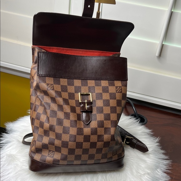 LOUIS VUITTON Damier Ebene Soho Backpack Pre-Loved Excellent Condition - Picture 9 of 17